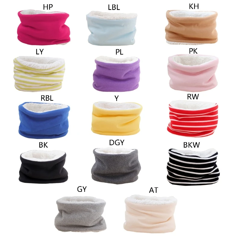 Autumn Winter Baby Scarf Color Plush Scarves Neckerchief Children Thick Warm Neck Collar for Boys Girls