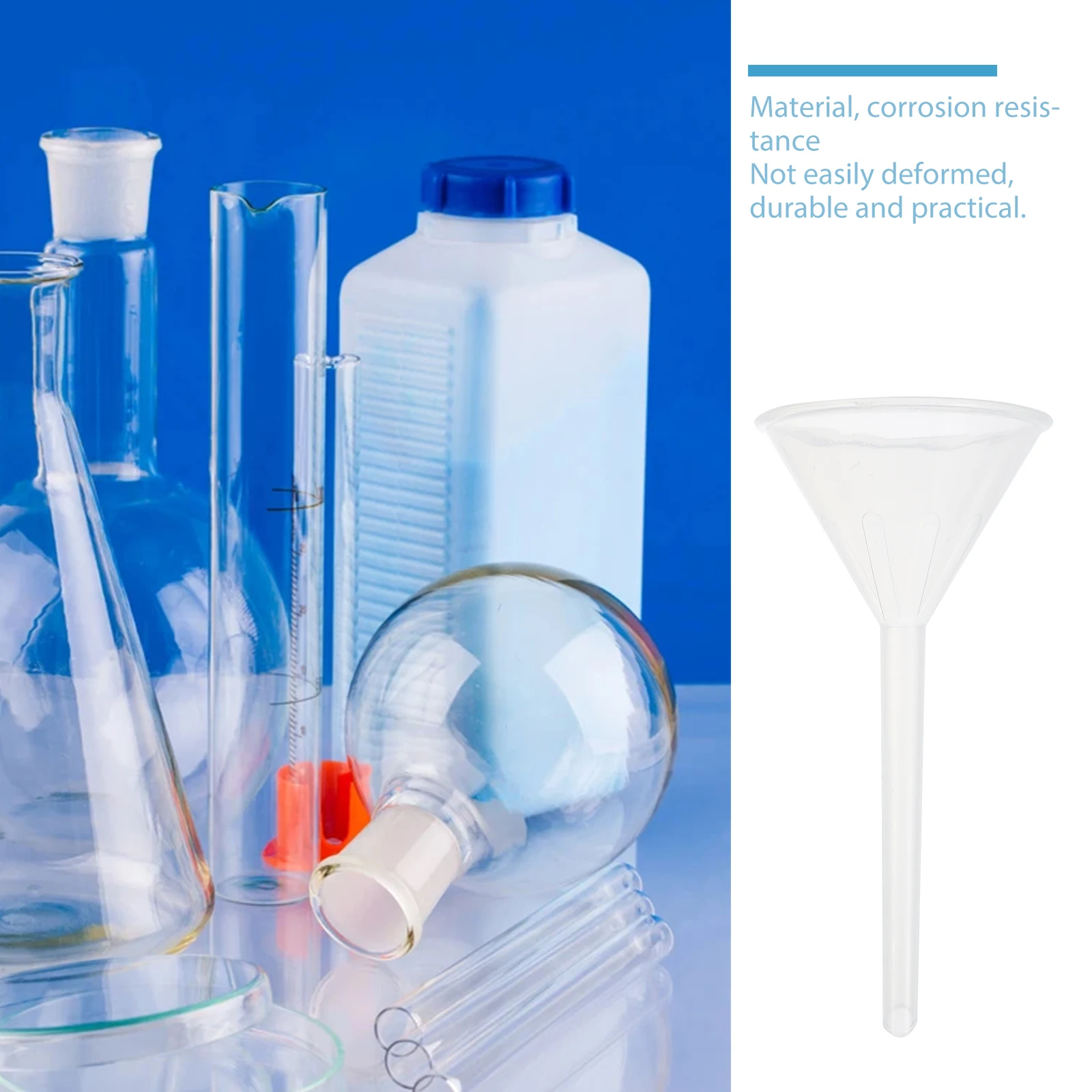

12pcs Plastic Funnel 75mm Laboratory Triangle Filter Clear Scientific Filling PP Lightweight Transparent Leakproof for Lab