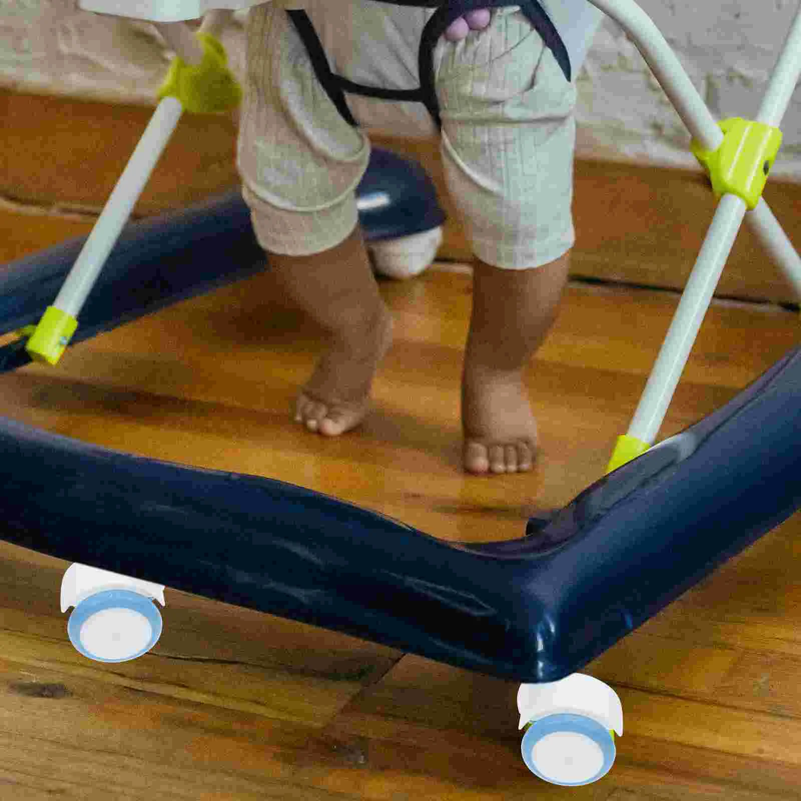 4 Pcs Walking Aid Replacement Wheels Stroller Wheelchair Walker Parts Casters Desk Rubber Baby image 6