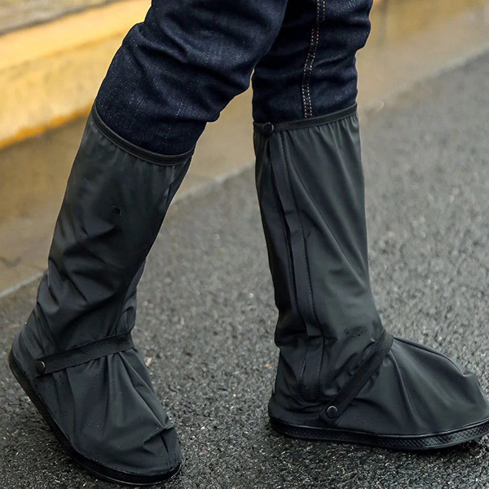 

Shoe Cover Anti-slip Waterproof Rainproof Reusable Cycling Black Lightweight Non-slip Covers for Outdoor Walking Shoe Protectors