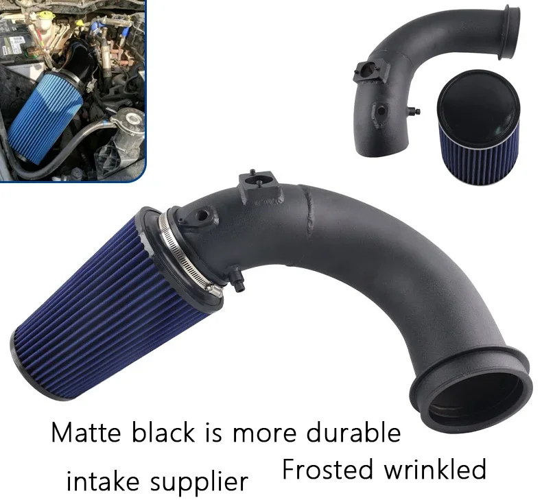 Blue Filter Black Pipe Car Cold Air Intake Kit w/ Filter for 2007-2012 DODGE RAM 2500 3500 6.7L Cummins Diesel