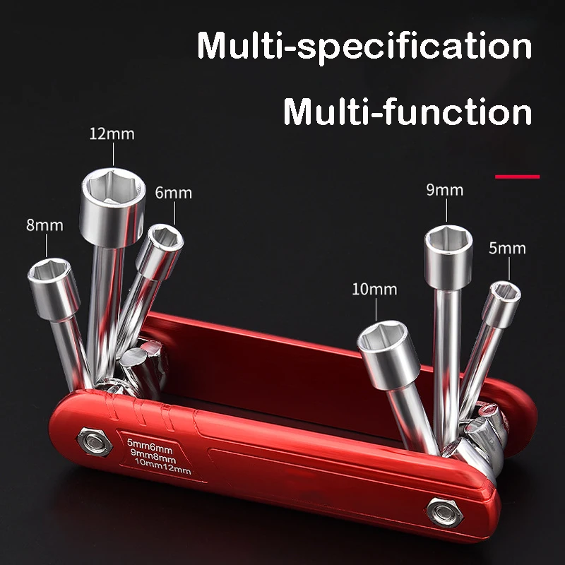 

Набор ручных складных торцевых ключей «шесть в одном», гайковерт, портативная шестигранная отвертка, многофункциональное домашнее использование