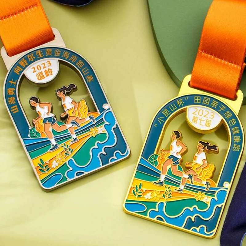 Metal Marathon Medal, Creative Customization, Running Competition Souvenirs, A Award, Hanging Around the Neck Decor, 1Pc