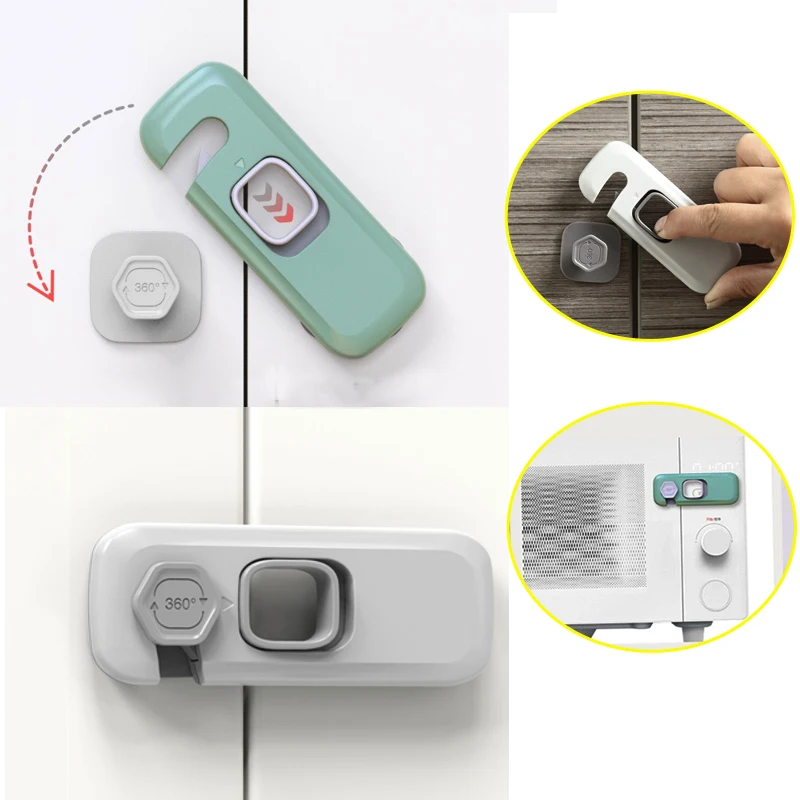 Kids Multifunctional Safety Locks Baby Anti-pinch Hand Lock Cabinet Cabinet Door Lock Baby Protective Refrigerator Drawer Locks