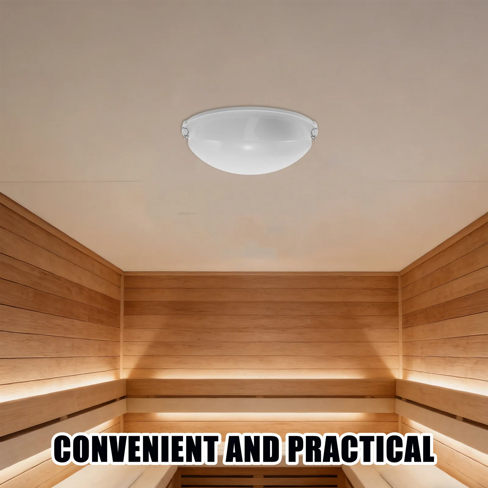 1Set Sauna Lamp Shade Explosion Proof Vapor Proof Bulkhead Light Cover Shower Steam Room Waterproof Light Fixture Cover