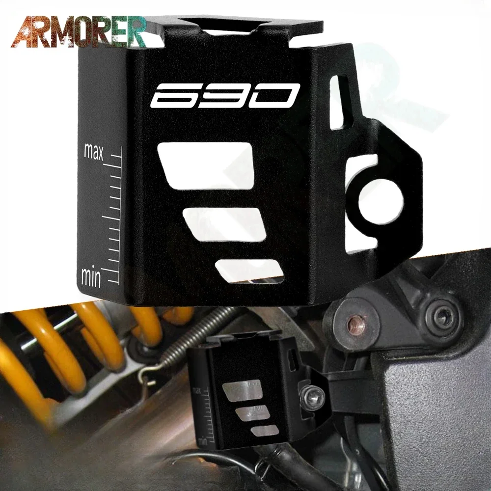 Motorcycle Accessories Rear Brake Fluid Reservoir Guard Cover Protector For 690 DUKE 690 ENDURO R 690 SMCR SMC R SMC-R