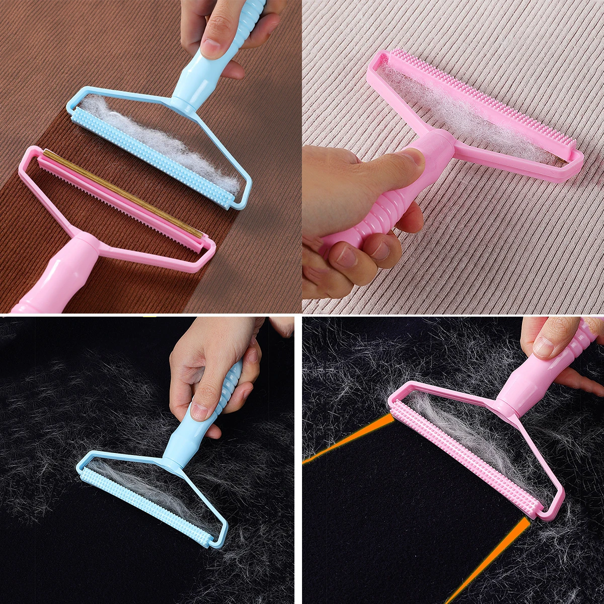 

Practical Pet Hair Remover Manual Scraper Lint Cleaner Sticky Brush Cat Hair Removal Brush Hair Removal Tool Cat Accessories