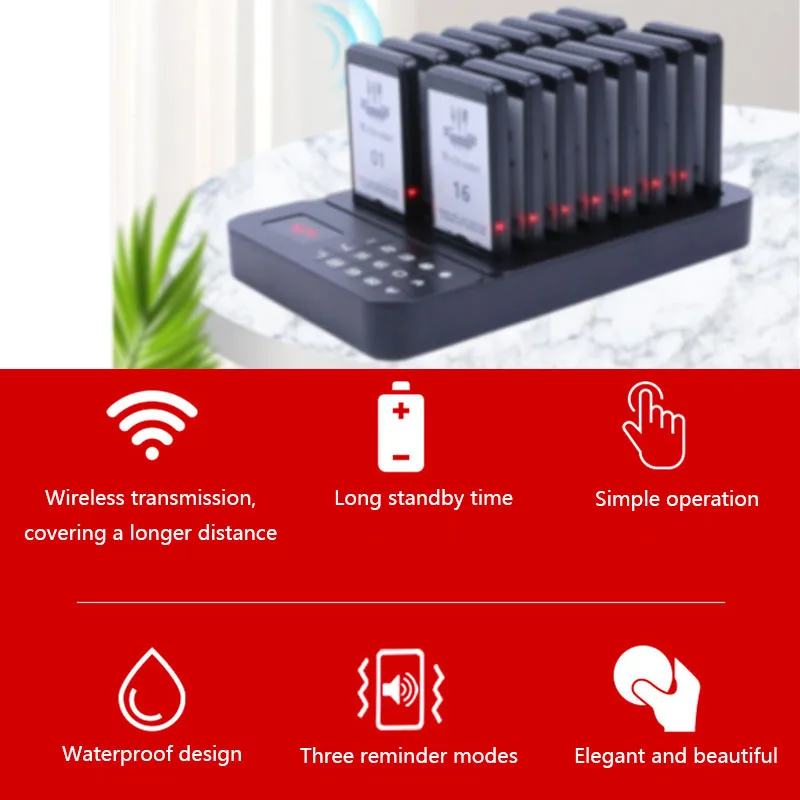 Wireless Meal Picker Set Restaurant Ringing And Calling Device Queuing Number Calling Device Guest Waiting Calling System