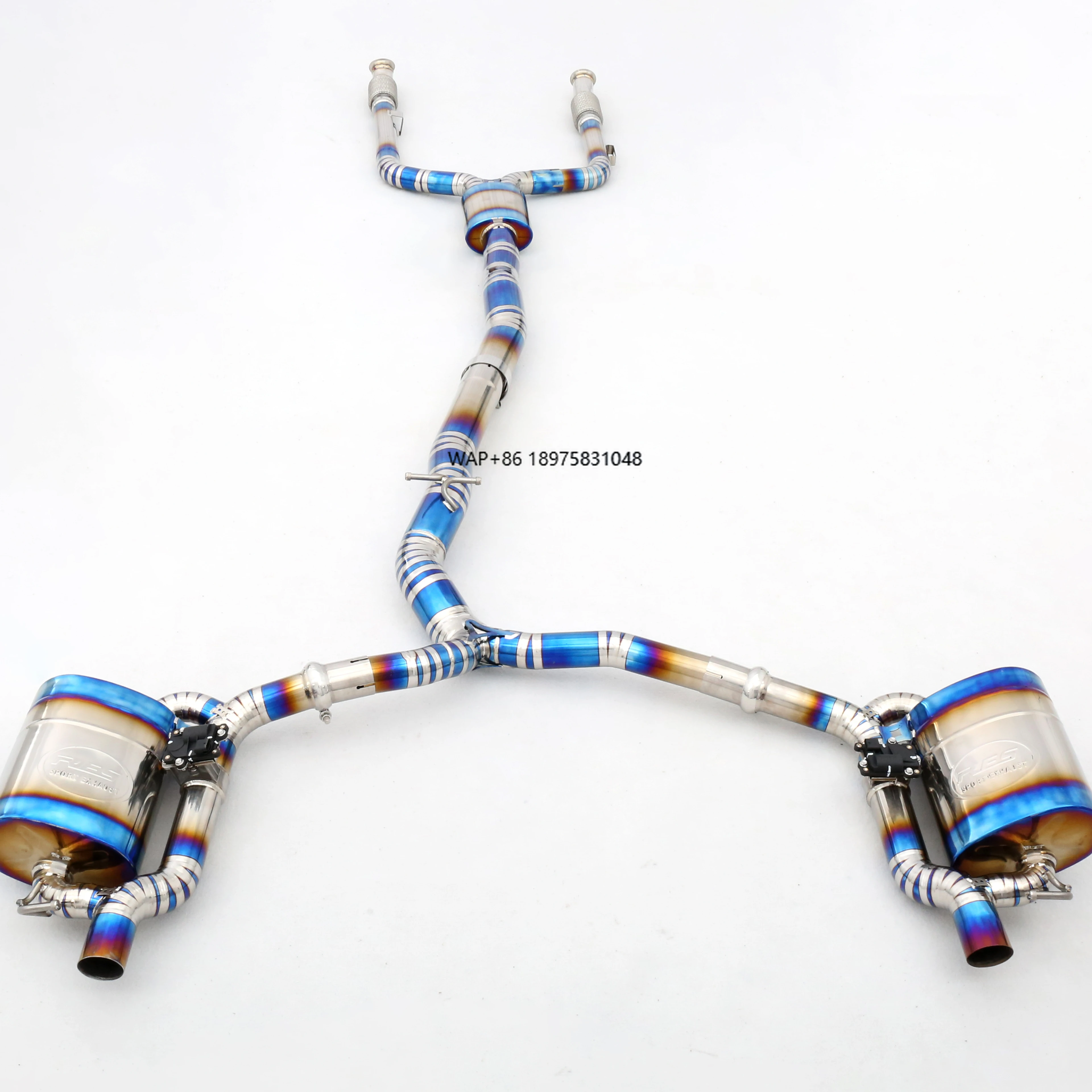 C43 W205/C205 3.0T M276 Factory Customization 304 Stainless Steel/Titanium Valved Exhaust System Exhaust Pipes