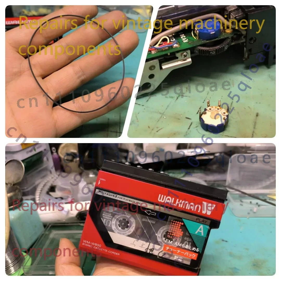 Drive Belt + Stereo Volume Potentiometer Repair Kit For Sony WM-W800 Dual Cassette Walkman Refurb Replacement Spare Parts