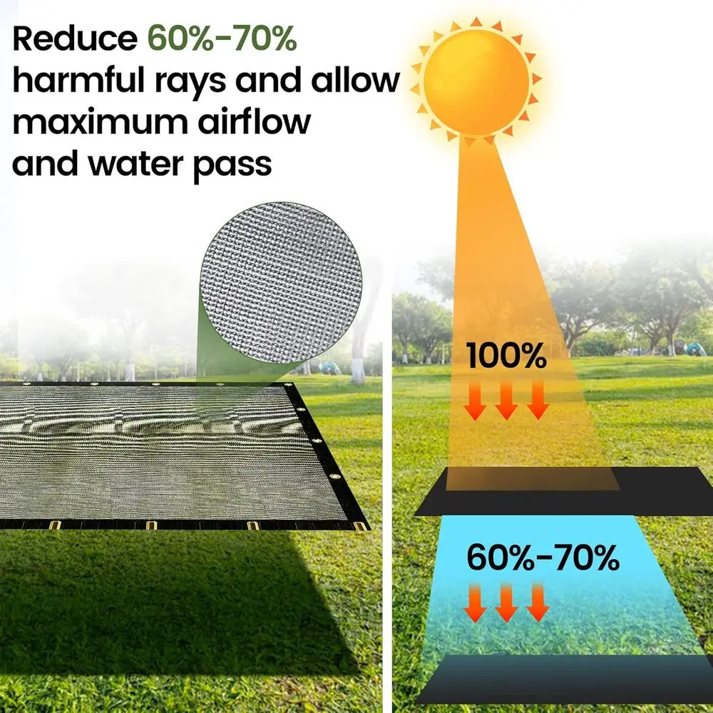أقمشة شبكية سوداء محبوكة شديدة التحمل مكونة من 9 إبر مع حلقات للدفيئات الزراعية والحدائق والعريشة وحمامات السباحة والشاحنات القابلة للتنقل - MT0816BL