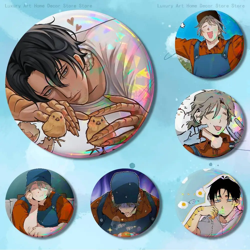 Manhwa M-Mr As Farm 32mm 58mm 75mm 44mm 25mm Anime Badges Brooches DIY Pins Decorations Birthday Gifts