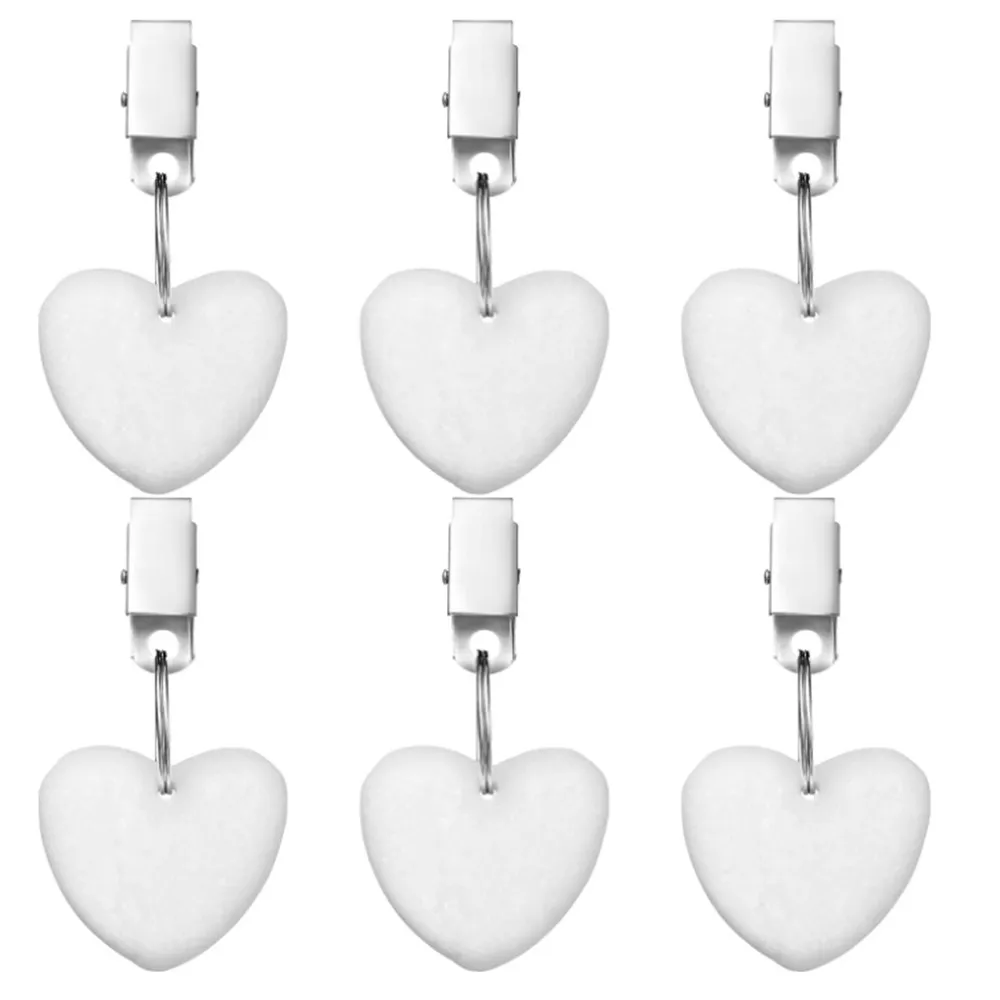 

6PCS Tablecloth Heart Shape Stone Table Cloth Weights Metal Clip Tablecloth Pendant For Outdoor Picnic Family Table Decorations