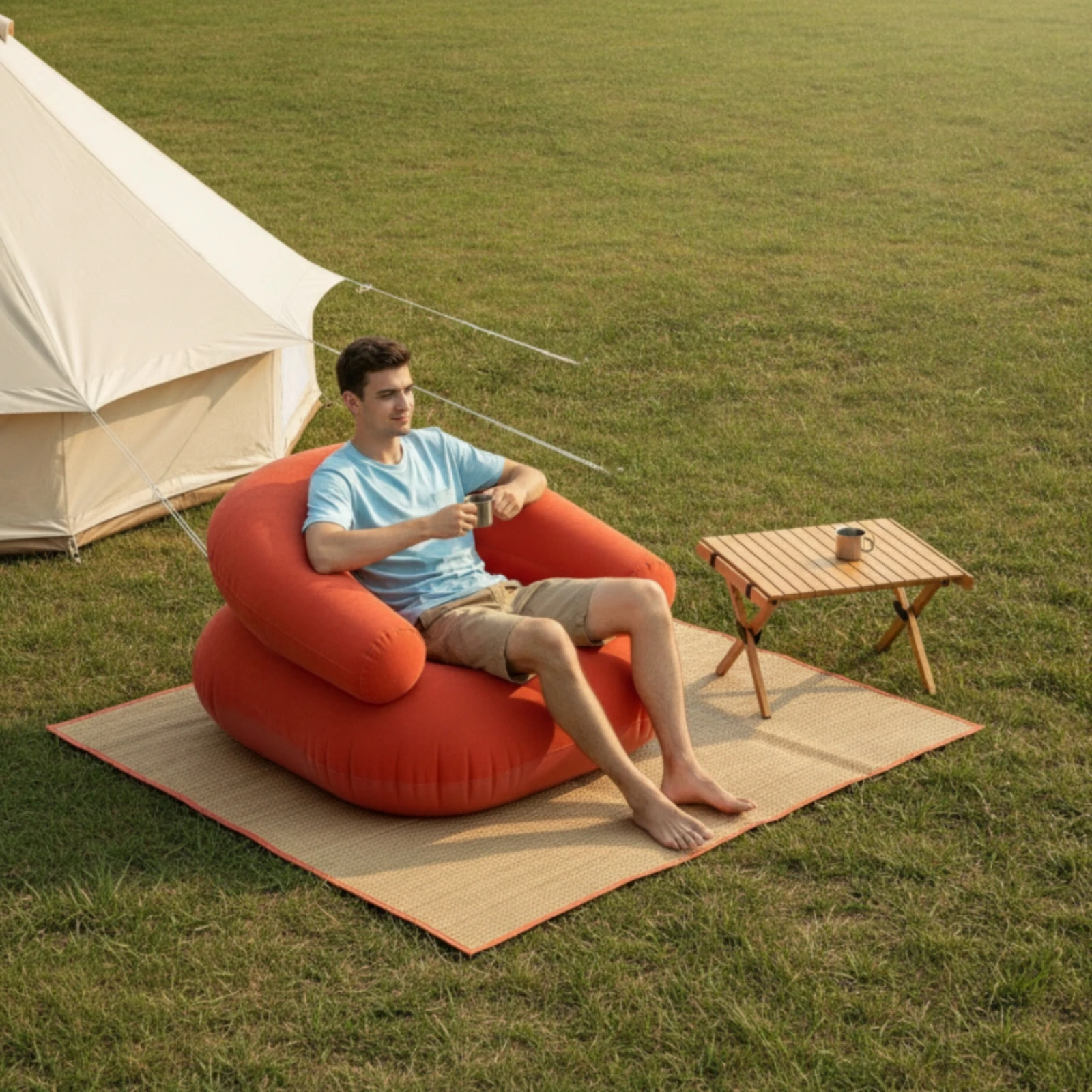 Inflatable Sofa Portable Infla - Outdoor Furniture Balcony recension och pris