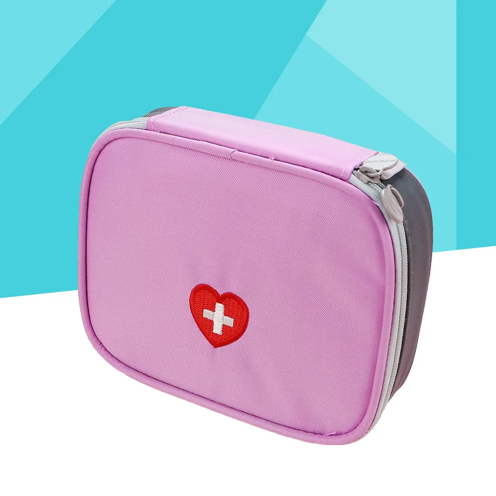 

Outdoor First Aid Emergency Medical Bag Pink Nylon Portable Waterproof Travel Storage Pouch Survival Kit First Aid Pouch