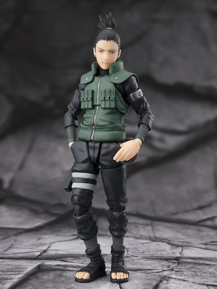 Original BANDAI SHF Naruto Shippuden Nara Shikamaru PVC Anime Figure Action Figures Model Toys