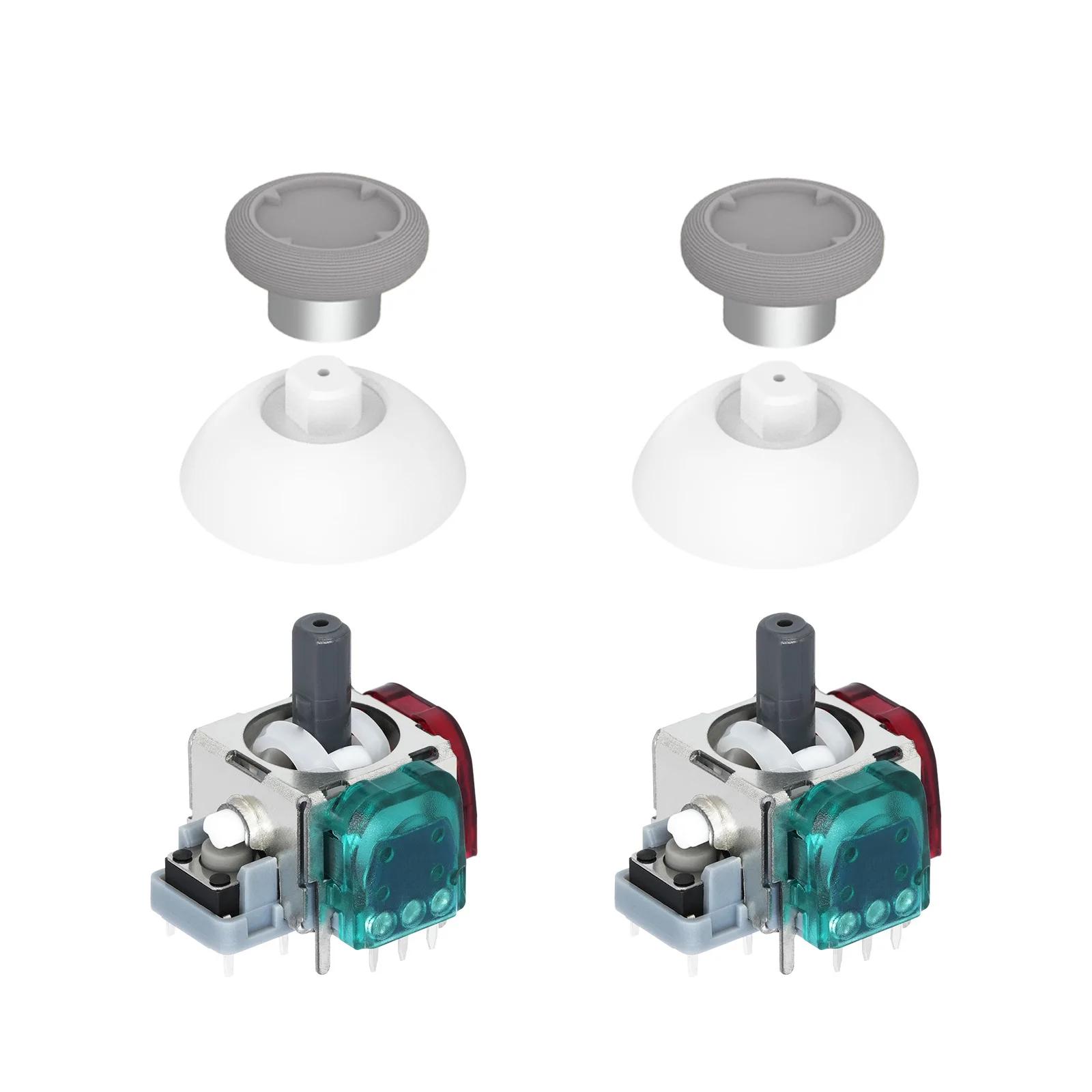 RS13 Gen3 hoekige TMR-joystick, voor vervangingsonderdelen van de PS4, met anti-driftfunctie, lage stroomverbruik en hoge precisie (2 stuks, los verkocht).