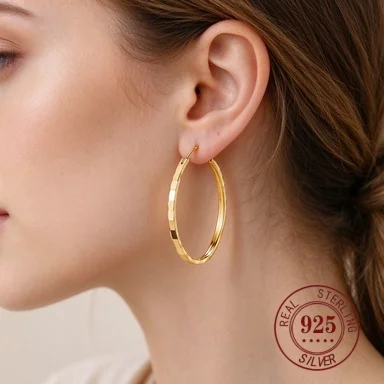 SOMILIA Hypoallergenic 925 sterling Silver New Silver Gold Color Earrings Women Enhancing Your Temperament Fashionable Versatile
