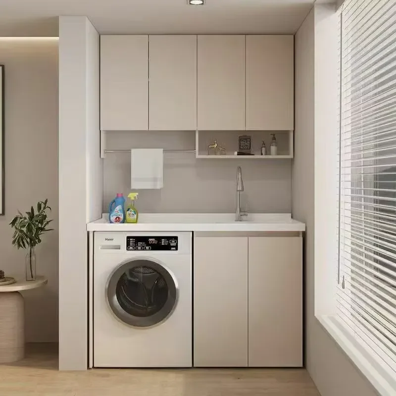 Contemporary Balcony Storage Cabinet, Factory Delivery, Laundry Room & Bathroom Organizer
