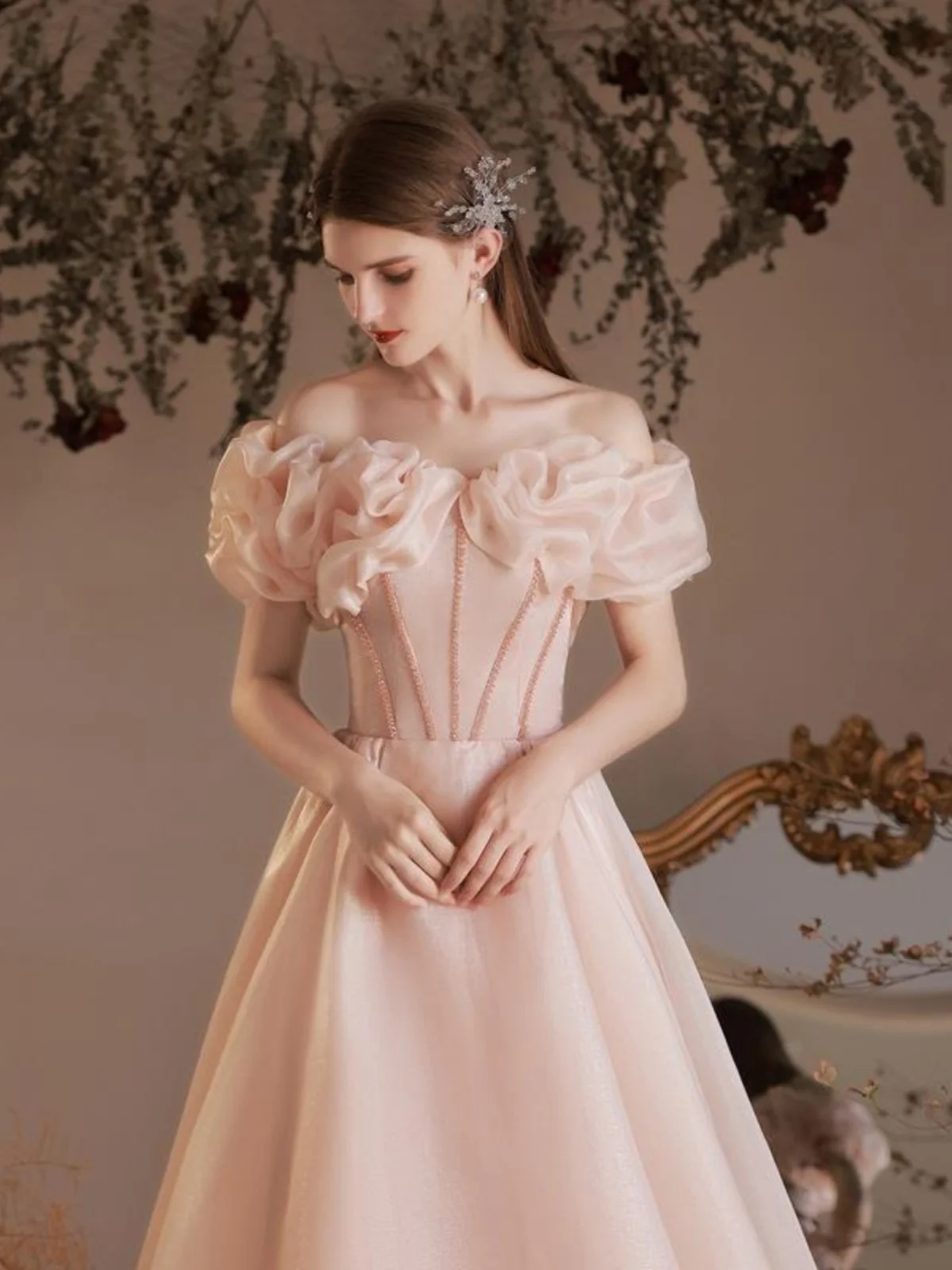 

Вечернее платье Ele для выпускного бала, маленького размера, для банкета, для ведущей, для невесты, женское, в корейском стиле, для тостов, в стиле феи, принцессы