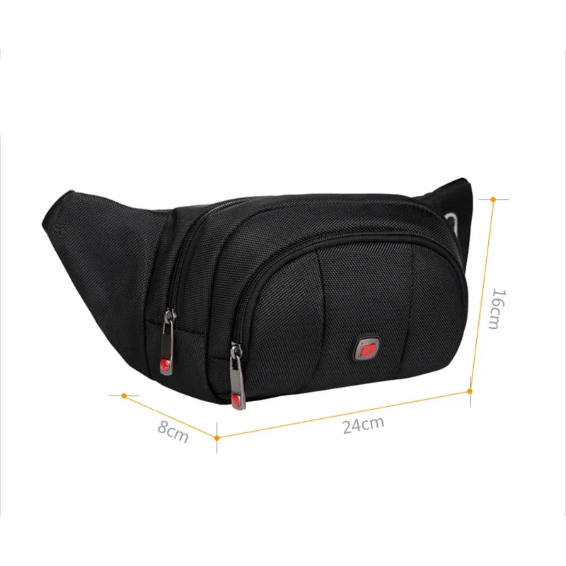 Men\'s Multifunctional Waist Bag Oxford Cloth Leisure Outdoor Sports Shoulder Bag Riding Trendy Cycling Mobile Phone Chest Bag