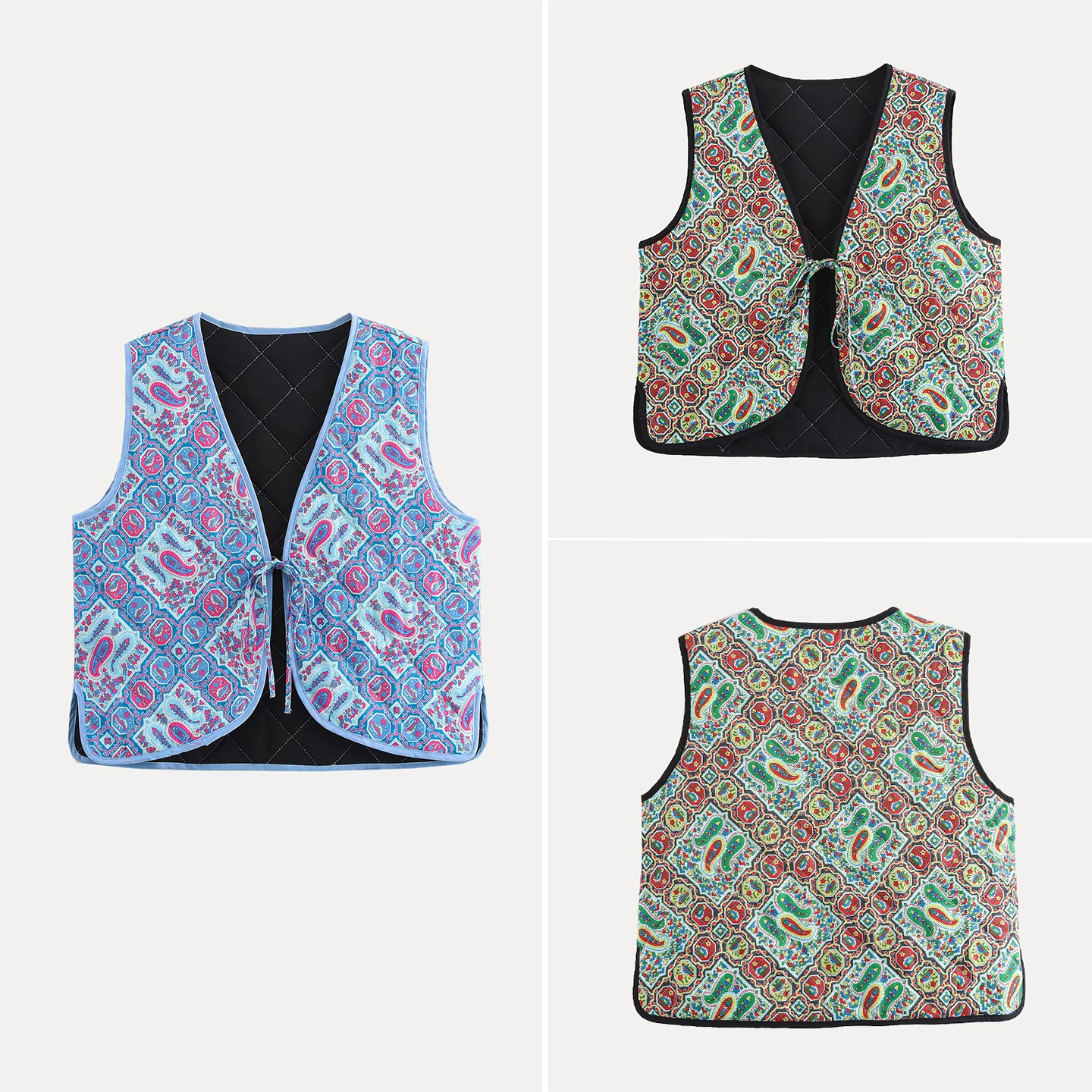 

Жилет с цветочным принтом Ele, осень 2023, Новое поступление, женский модный индивидуальный вариант, стильный топ для ежедневных поездок на работу, бренд Z