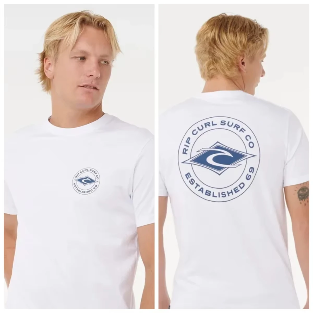 

Outdoor RIPCURL Letter Print New Summer Men's T-shirt Short Sleeve Outdoor Sports Surfing Short Sleeve Fitness Short Sleeve
