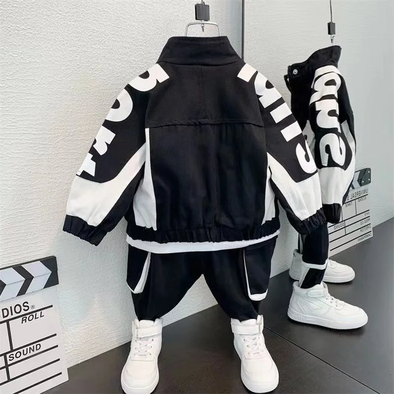 New Spring Autumn Tracksuit Suit Child Baby Boy Clothing Set jacket Coats + Pants 2Pcs for Kids Children SetsSport Suit 3-10Year