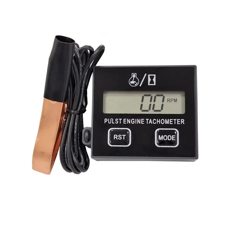 Digital Gasoline Engine Tachometer Resettable Inductive Contact Tachometer for Chain Saw Engine Lawnmower