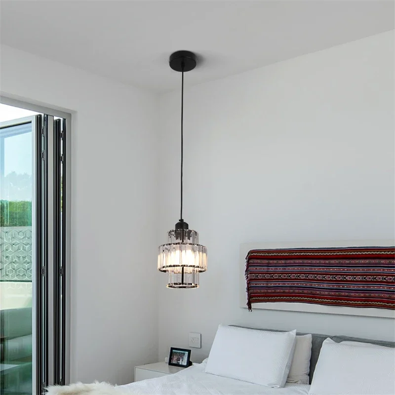 JOYINLED pendant light fixtures Nordic Crystal Indoor Lustre Suspension Lighting for Coffee Shop, Living Room, Breakfast Nook
