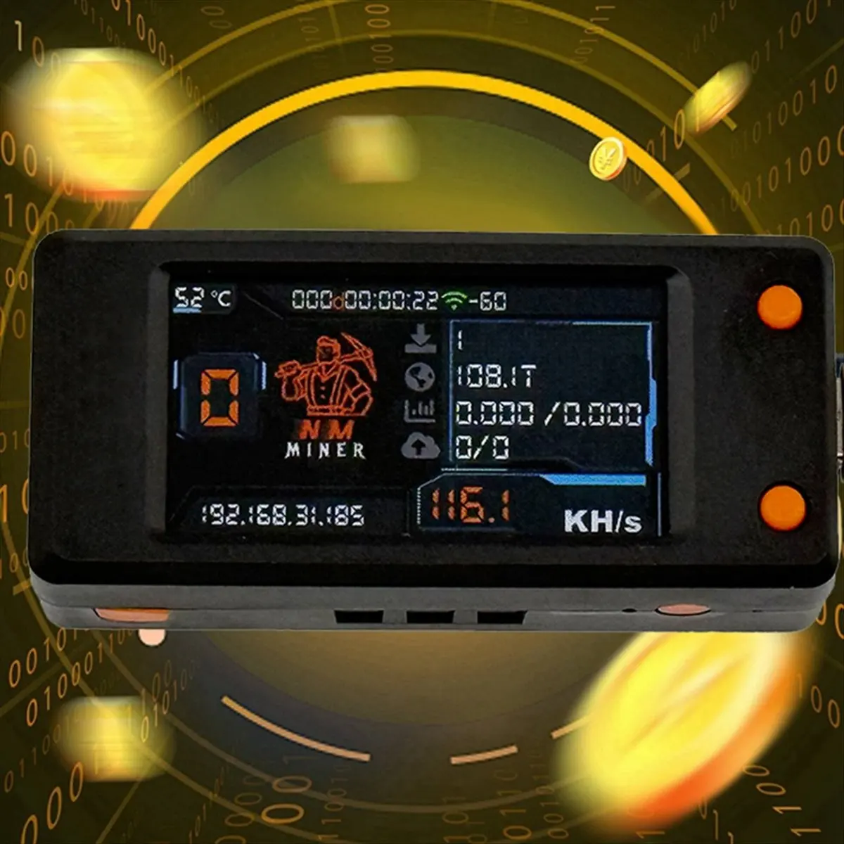 

Super Hot Sale Brand Upgrade Nerdminer 118KH/S BTC Solo Lottery Miner 1.91In Color Screen