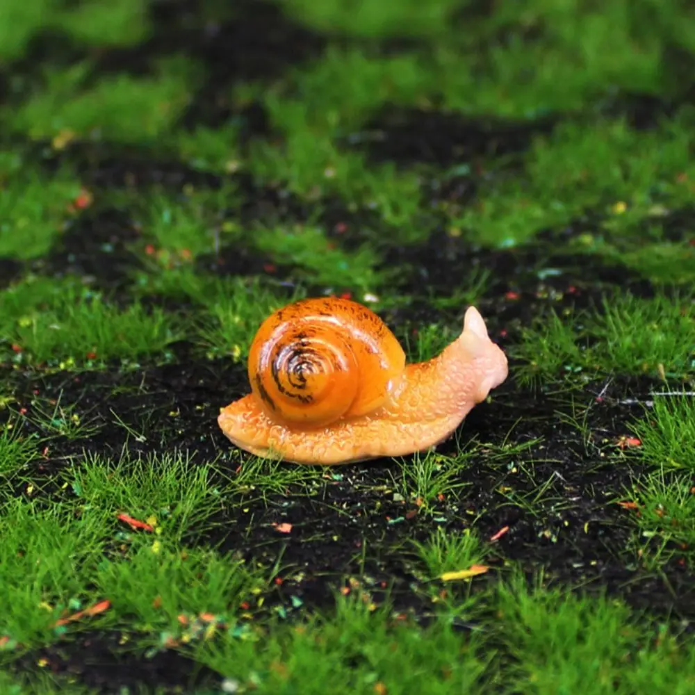 Mini Animal  Micro Landscape Succulent Garden Decoration Easy Use Miniature Figurine Snail Model Snail Ornament Resin Craft