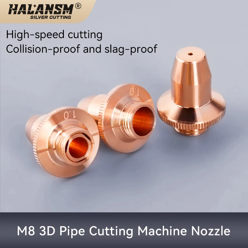 Laser cutting machine, Ospure nozzle, pipe cutting machine, 3D M8 single/double layer 1.5 copper nozzle, bullet nozzle.