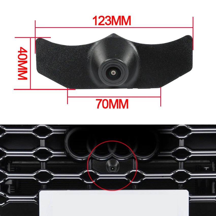 New product ! HD CCD Car Front View Parking Night Vision High Quality Positive Waterproof Logo Camera For Audi Q2L 2022