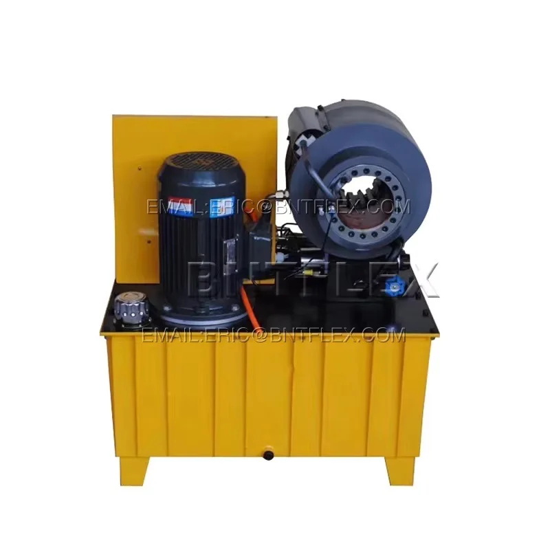 R9 51mm 220v 単相 3kw 黄色 半自動油圧ホース圧着機（ダイス10セット付き）