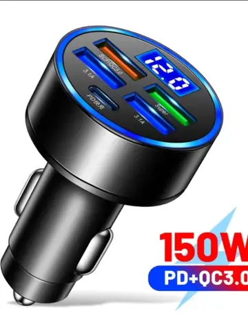 200W Dual USB Car Charger Pull Ring Fast Charging Car Phone Charger Adapter For Xiaomi Samsung Mini Car Charger