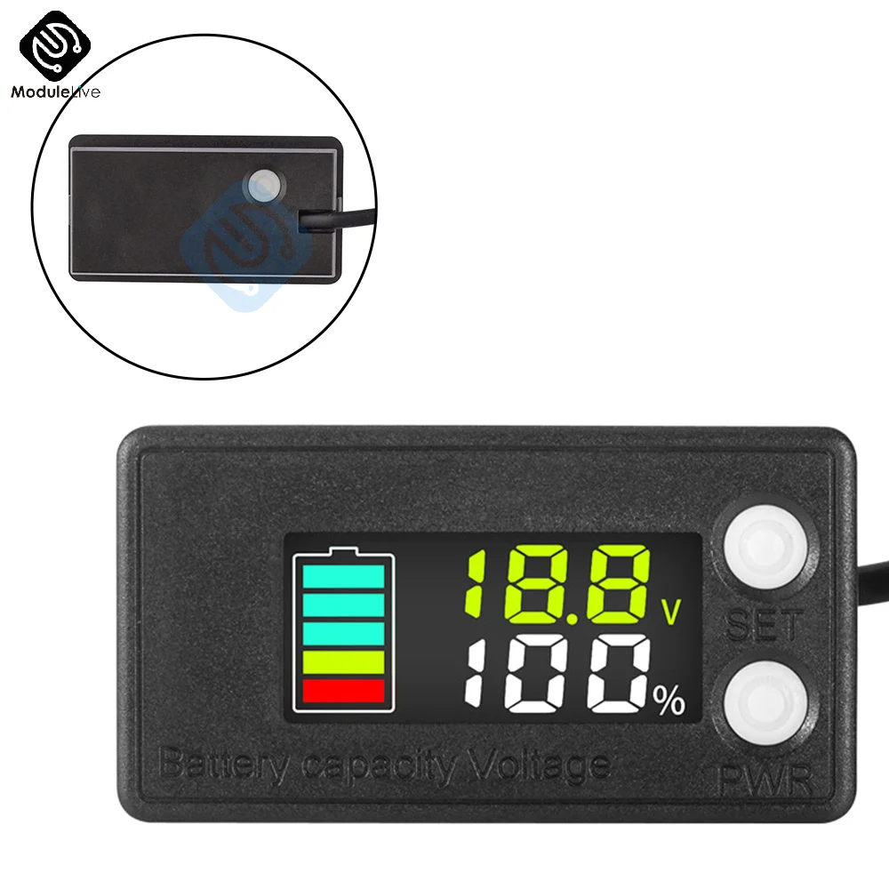 6133B DC 12V 24V 36V 48V Battery Capacity Indicator Voltage Meter Waterproof Monitor Gauge DC 7V-68V Digital Voltmeter Testers