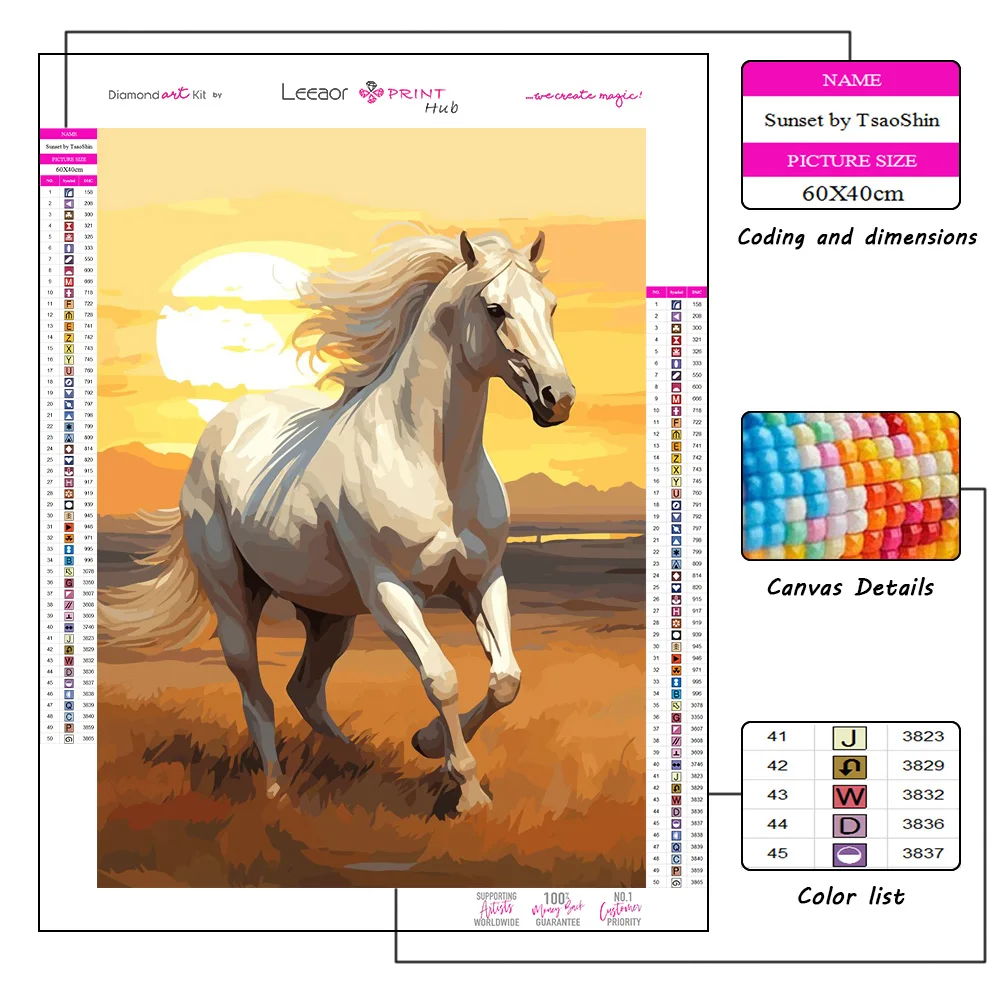 5D DIY Galloping Horse Diamond Painting New 2023 Full Rhinestone Mosaic Embroidery Cross Stitch Kit Home Decor алмазная мозаика