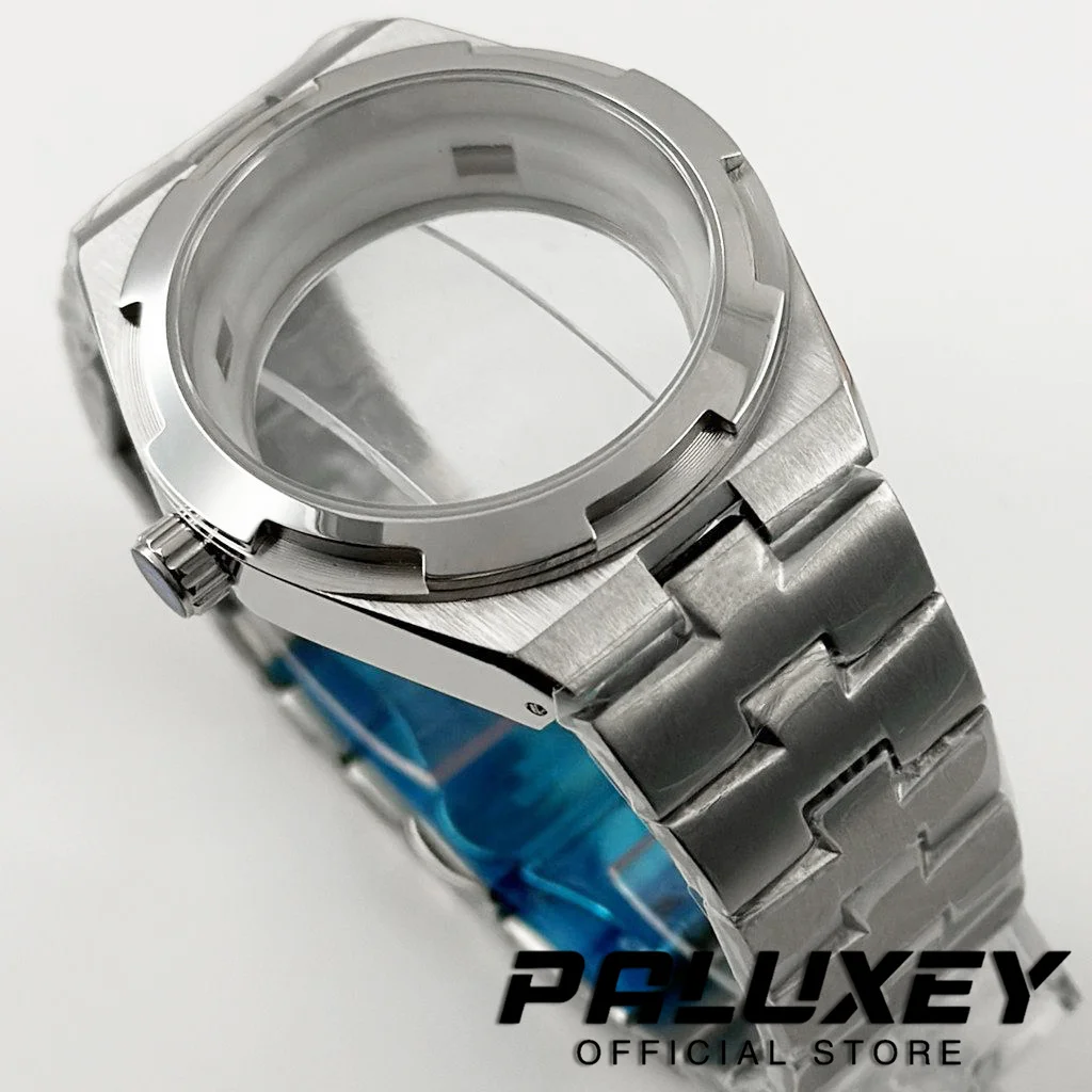 41mm fit Overseas Serieswatch case NH34 NH35 NH36 NH70 NH72 Movement Watch Part Mod Brush Finish Bracelet For 33mm Dial