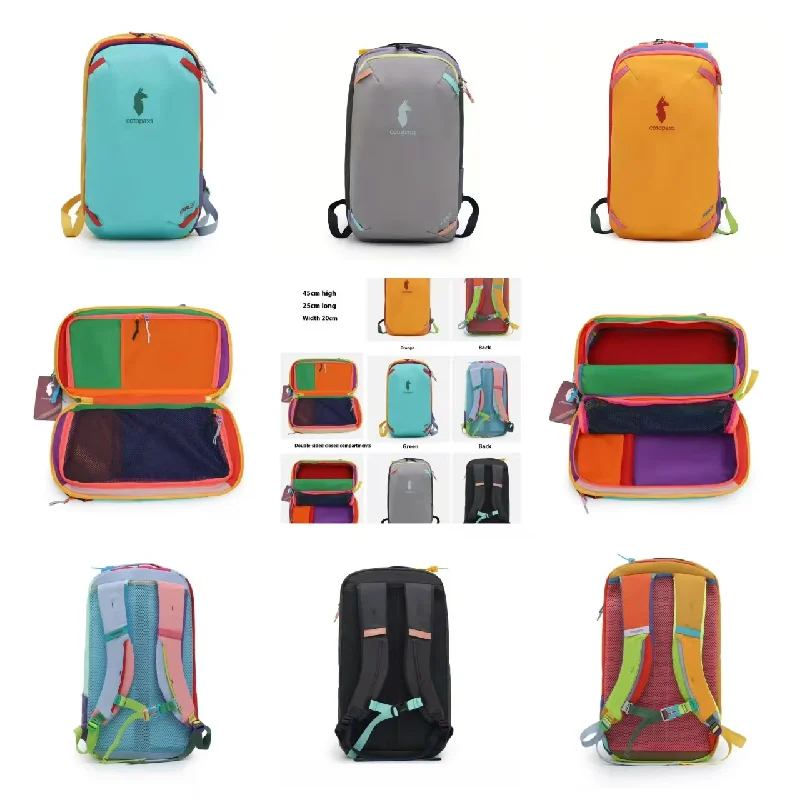 20L Durable Double Shoulder Backpack in Vibrant Dopaamine Colors Camel Design Ideal for Daily Use And Travel