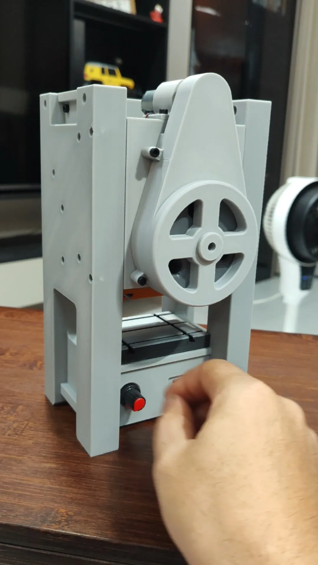 3D Printed Creative Electric Mini Enclosed Punch Press Model Desktop Ornament