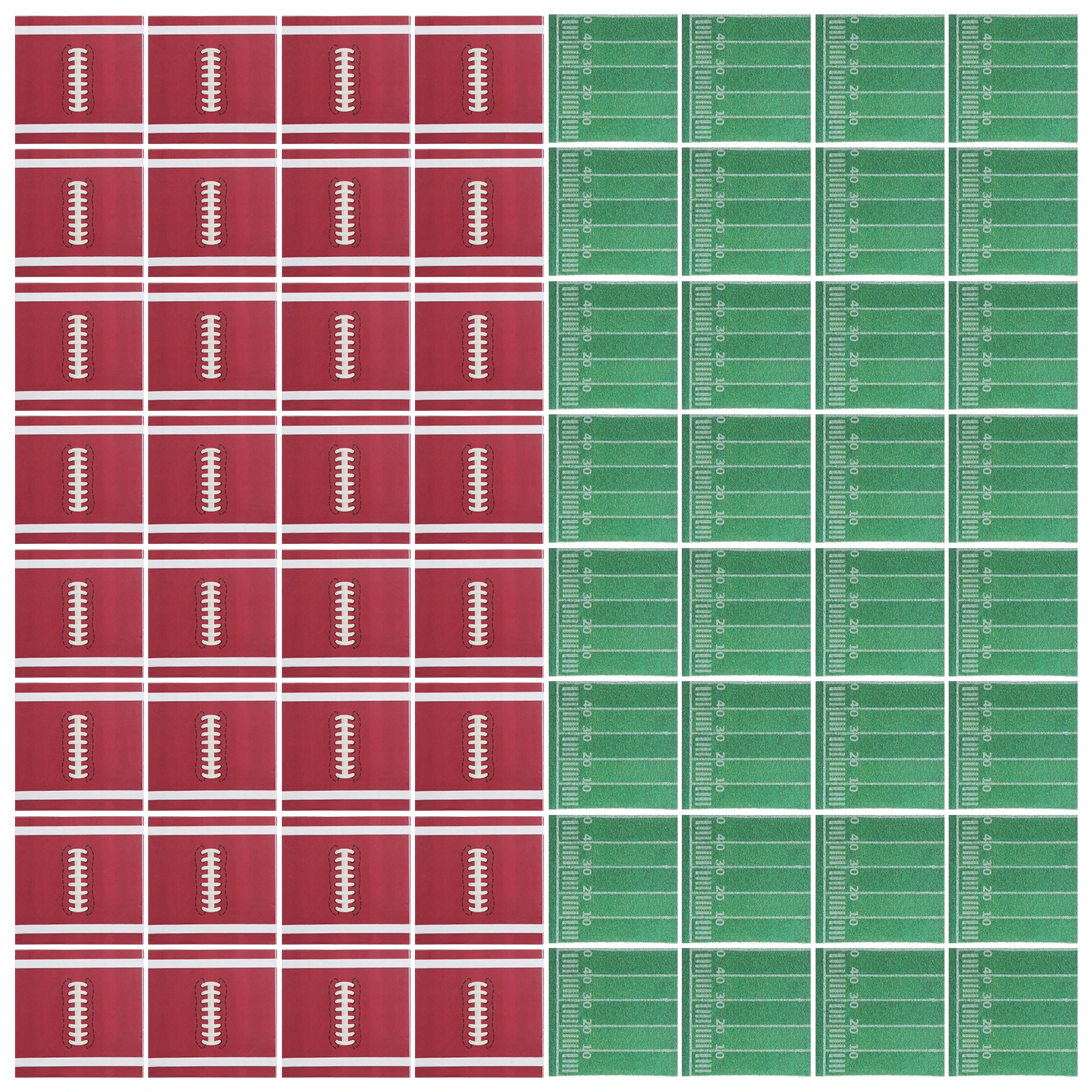 

80Pcs Football Party Paper Napkins Disposable Rugby Pattern Paper Napkins Sports Event Catering Decorations