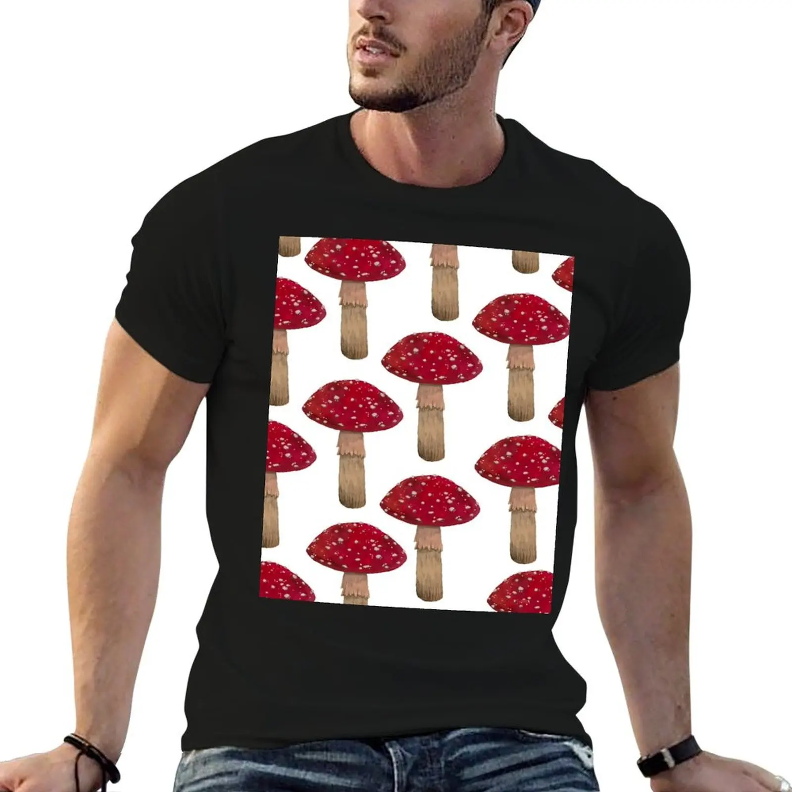 Endless Magic Mushrooms T-Shirt custom t shirt boys whites vintage anime shirt men t shirt