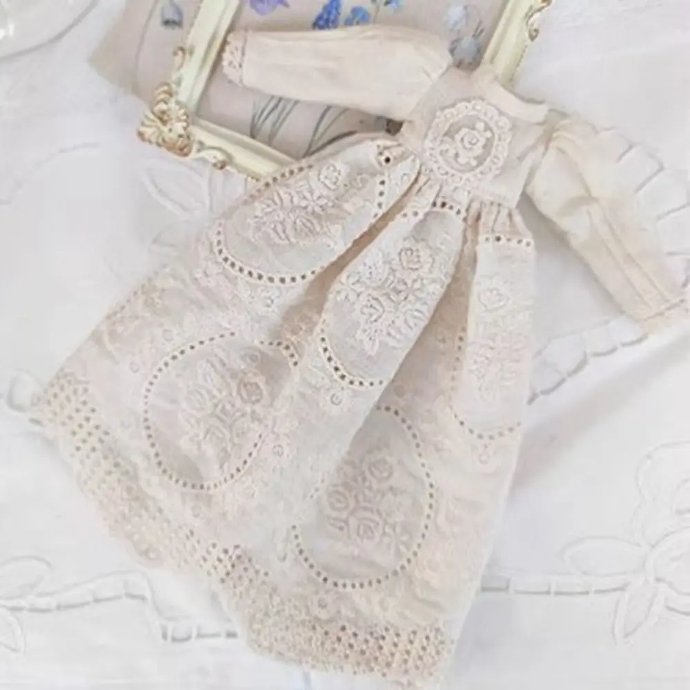 Modne sztruksowe ogrodniczki spódnica mini DIY akcesoria długa spódnica sukienka urocza księżniczka vintage sukienka dla lalek azone ob24