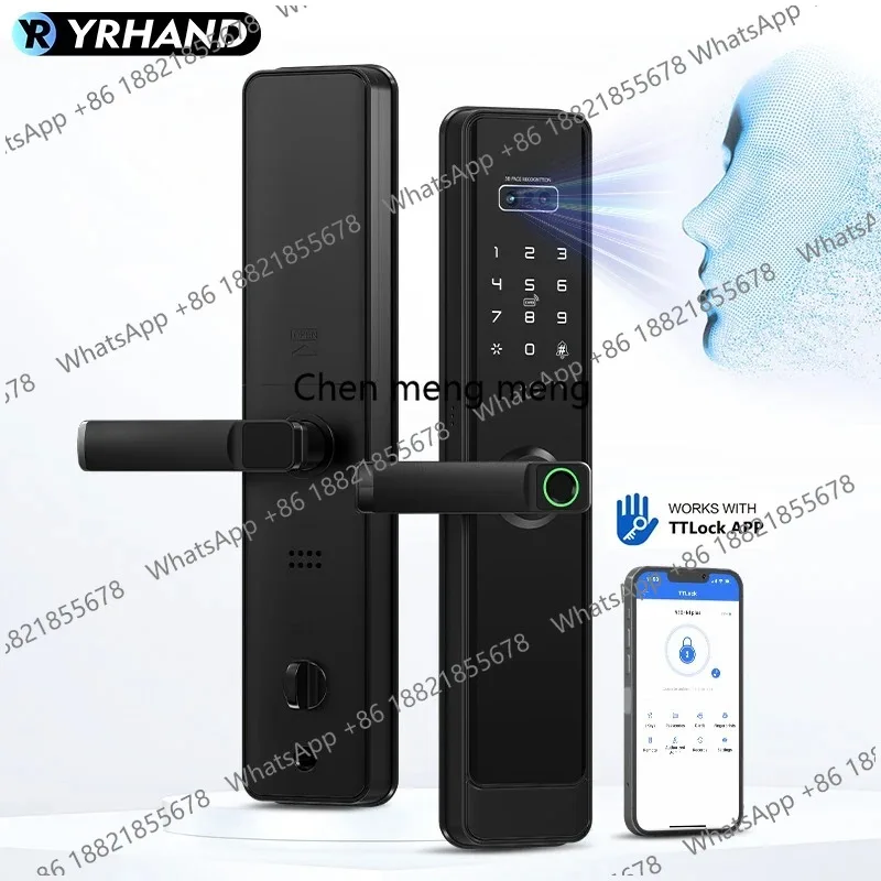 3D Face Recognition Digital Door Camera Fingerprint cerradura inteligente Electronic Smart Door Lock For Home