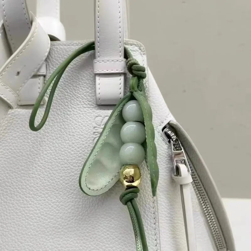 Pea Pendant Bag Parts New Original Art Cute Green Bean Pod Bag Hanger Car Interior Key Pendant Bag Hanging Decoration Pendant