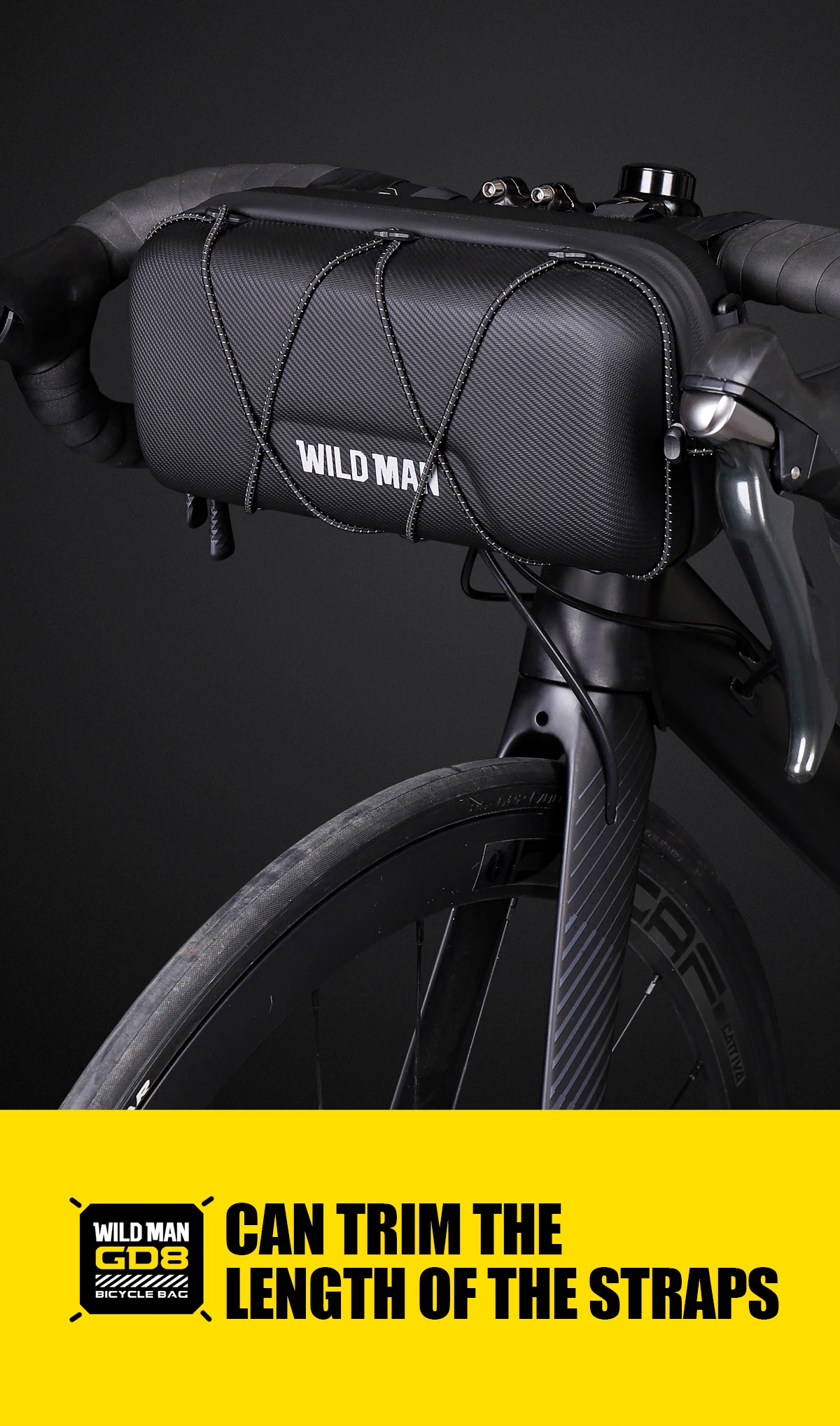 WILD MAN BBG154 Fahrrad Lenkertasche EVA Hartschale Regenschutz Aufbewahrung kleiner Zubehörteile – Detail 21