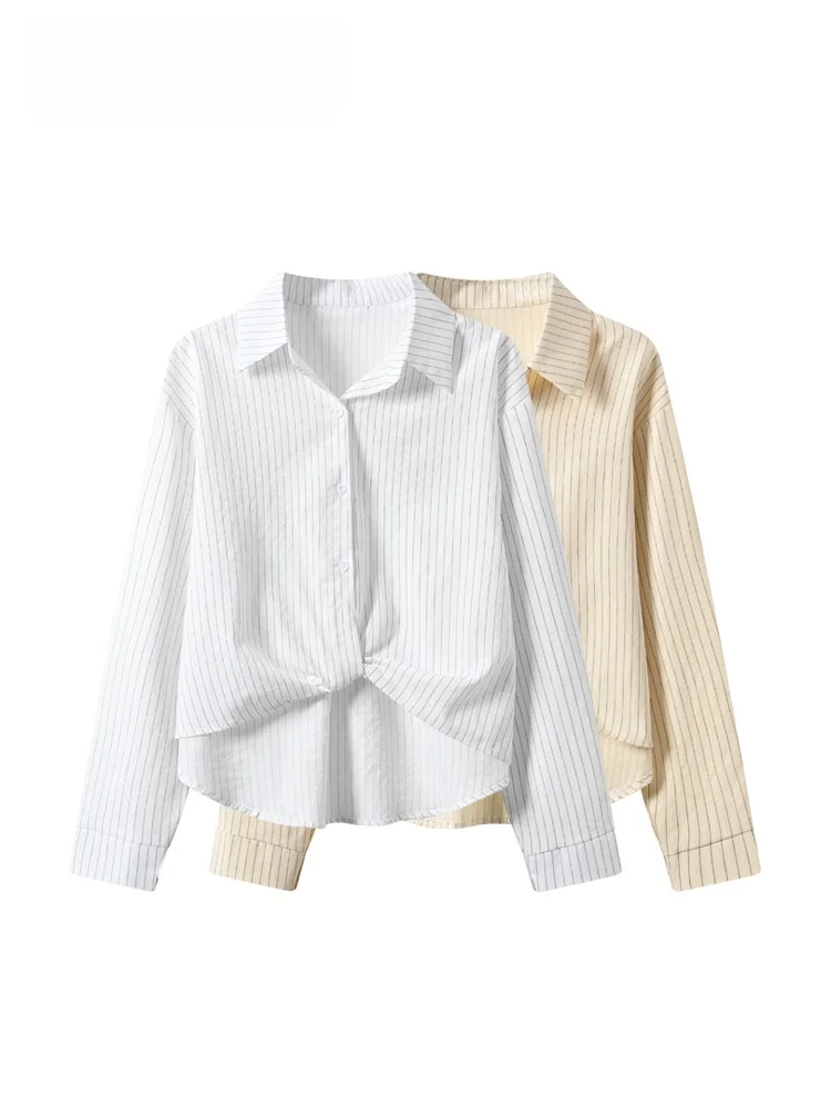 

CaraCLUB plus Size Ne Long Sve irt Women Casual Striped Loose Fit Spring New Sle Trendy Top for Plump Sister