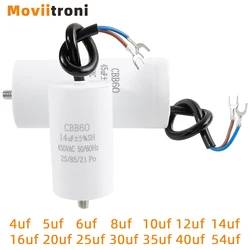 CBB60 Motor Run Capacitors 450VAC Electric Replacement Start Capacitor s With Fixing Stud For Air Compressor Water Pump