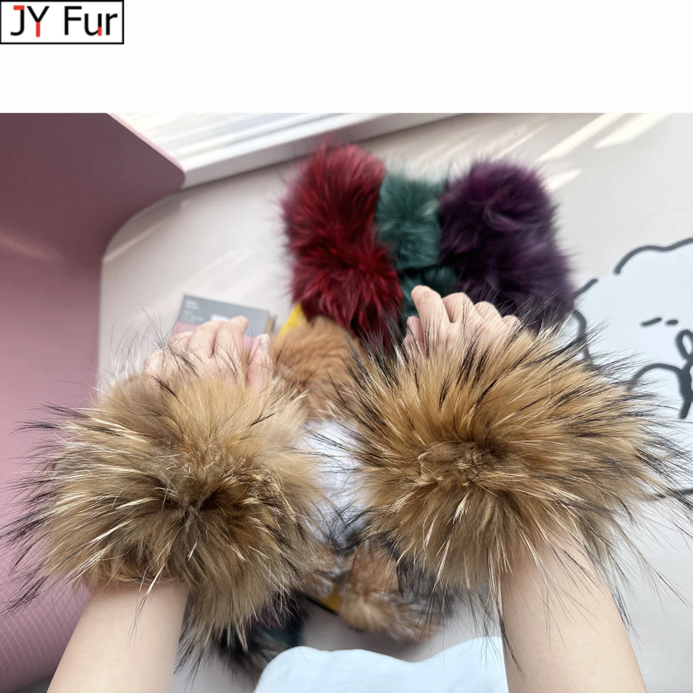 

2024 New Style Fox Fur Cuff Arm Warmer Lady Bracelet Real Fur Wristband Glove High Quality Fox fur Cuffs Hot Sale Wrist Warmer